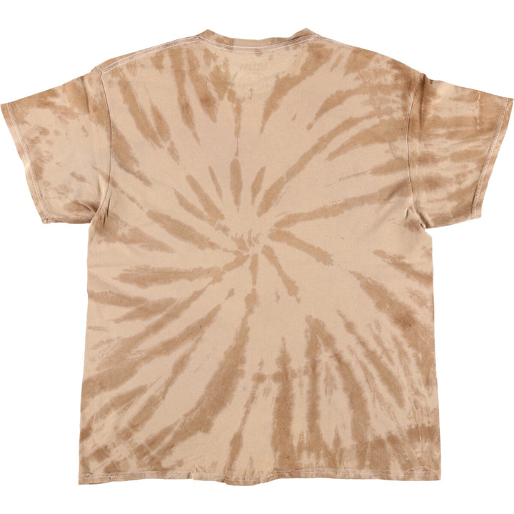 NIRVANA Tie-dye Pattern Band T-shirt, Men's M size cotton Khaki type beige Vintage Second Hand