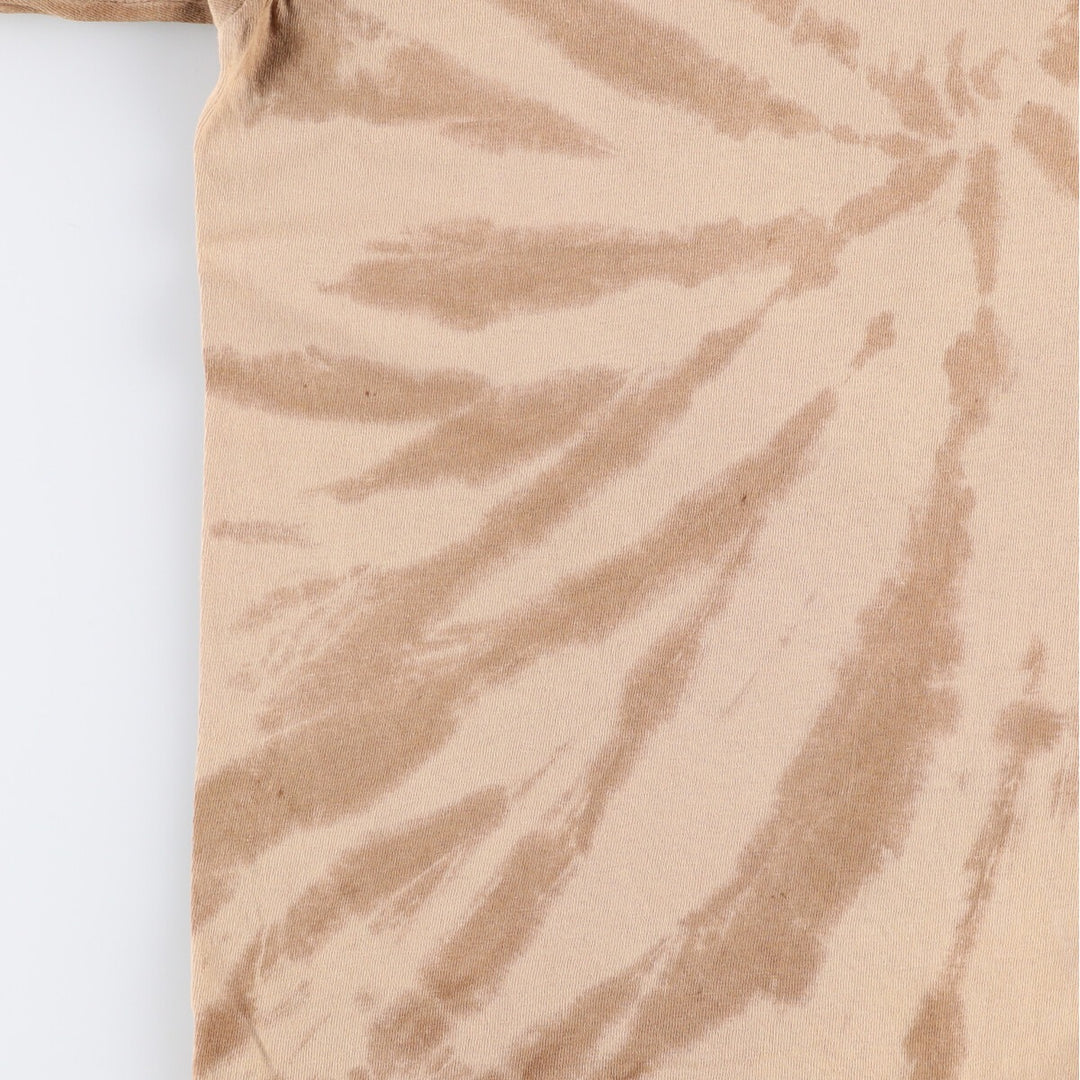 NIRVANA Tie-dye Pattern Band T-shirt, Men's M size cotton Khaki type beige Vintage Second Hand
