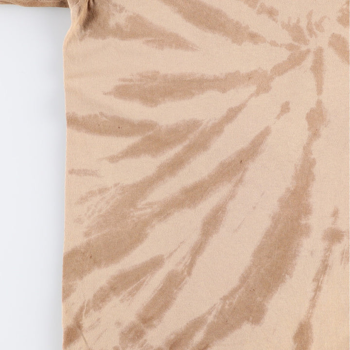 NIRVANA Tie-dye Pattern Band T-shirt, Men's M size cotton Khaki type beige Vintage Second Hand