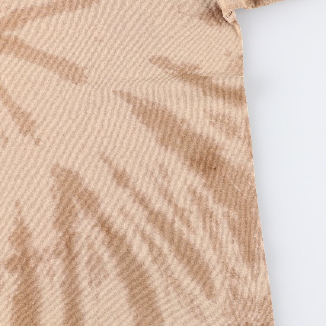 NIRVANA Tie-dye Pattern Band T-shirt, Men's M size cotton Khaki type beige Vintage Second Hand