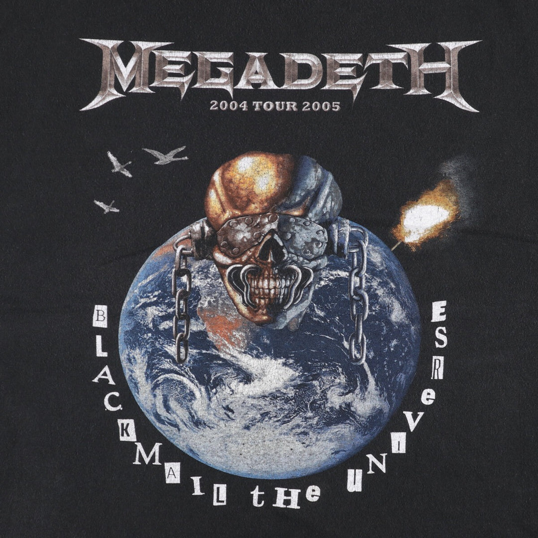2000'S Hanes Megadeth Band T-Shirt, Oversized, Men's, Size XXXL cotton black type Vintage Second Hand