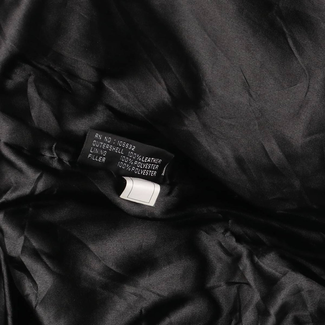 HATHAWAY Swing Top Padded Leather Blouson, Men's Size L genuine leather black type Vintage Second Hand