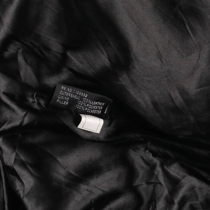 HATHAWAY Swing Top Padded Leather Blouson, Men's Size L genuine leather black type Vintage Second Hand