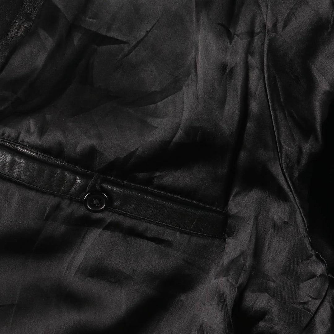 HATHAWAY Swing Top Padded Leather Blouson, Men's Size L genuine leather black type Vintage Second Hand