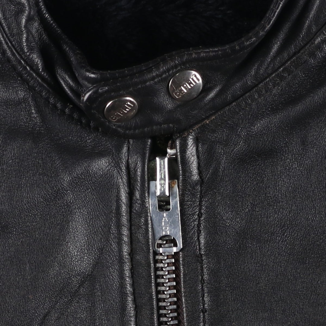 ESPRIT Single Rider Jacket, Men's Size L, Vintage genuine leather black type Vintage Second Hand