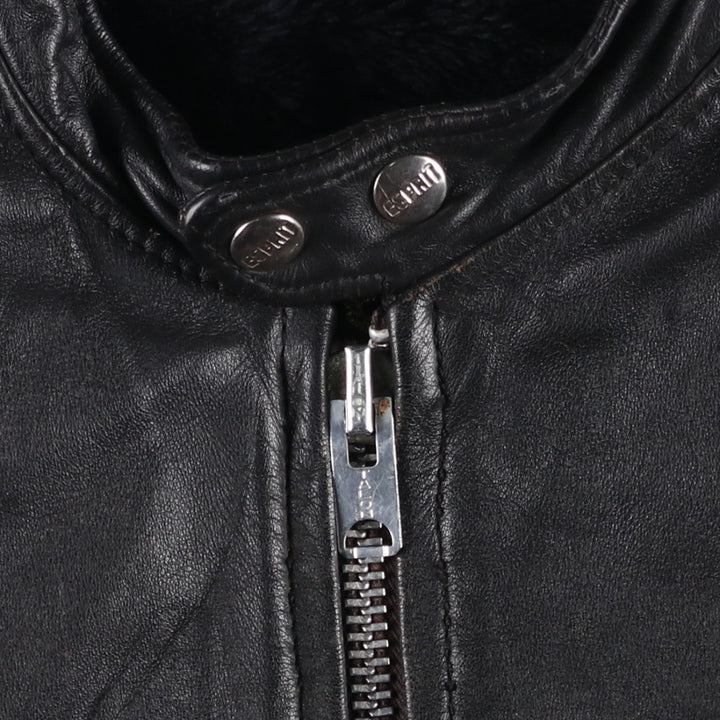 ESPRIT Single Rider Jacket, Men's Size L, Vintage genuine leather black type Vintage Second Hand