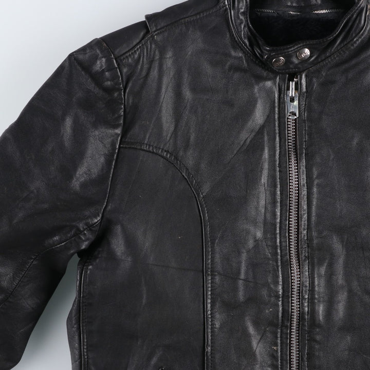 ESPRIT Single Rider Jacket, Men's Size L, Vintage genuine leather black type Vintage Second Hand