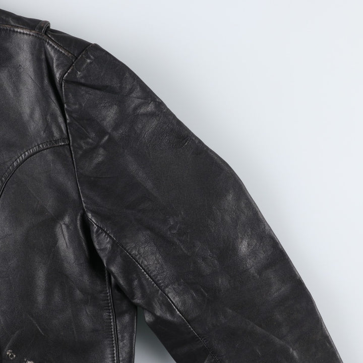 ESPRIT Single Rider Jacket, Men's Size L, Vintage genuine leather black type Vintage Second Hand