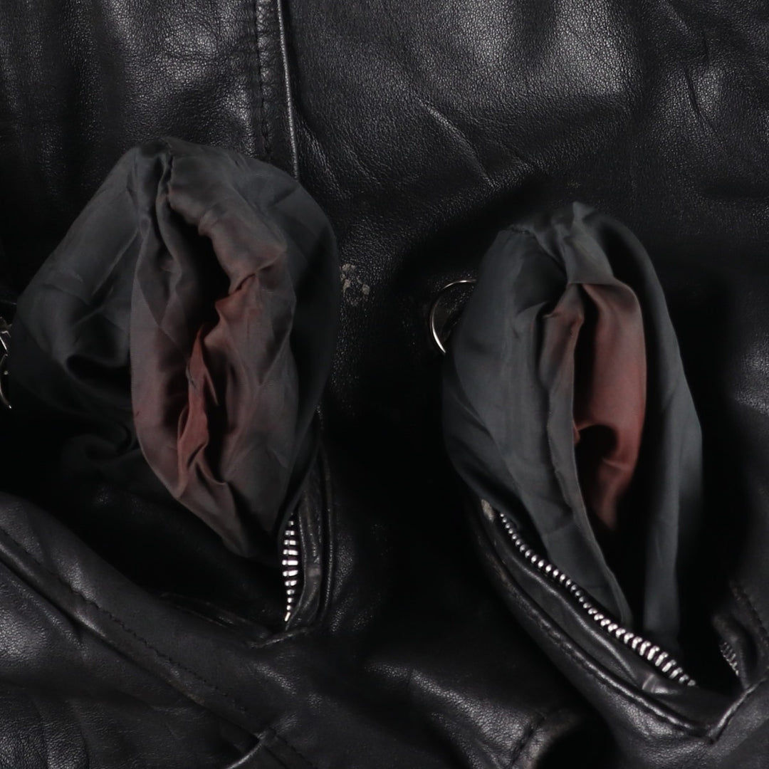 ESPRIT Single Rider Jacket, Men's Size L, Vintage genuine leather black type Vintage Second Hand