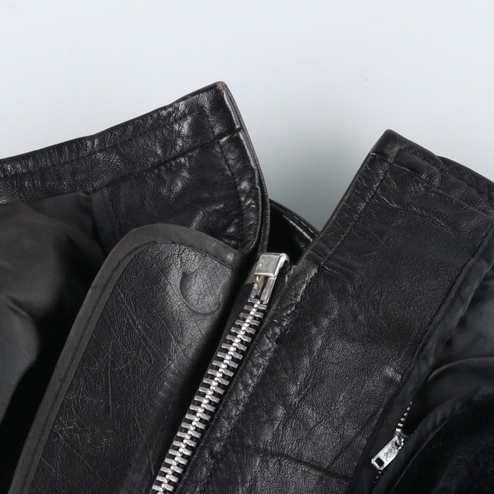 ESPRIT Single Rider Jacket, Men's Size L, Vintage genuine leather black type Vintage Second Hand