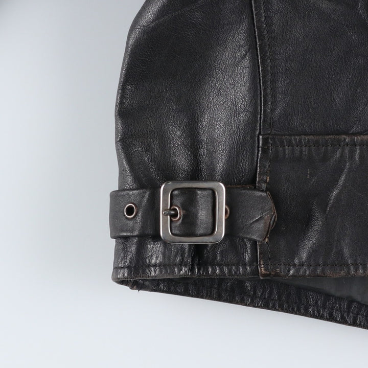 ESPRIT Single Rider Jacket, Men's Size L, Vintage genuine leather black type Vintage Second Hand