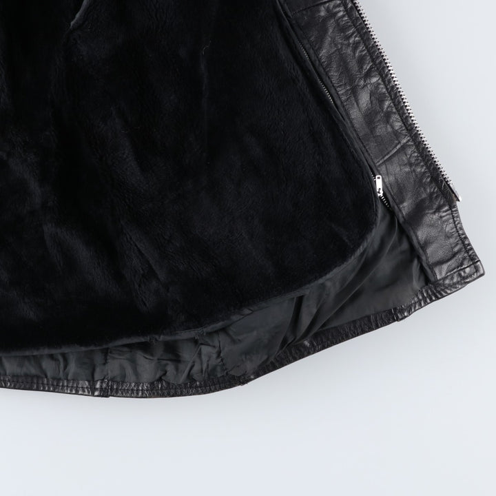 ESPRIT Single Rider Jacket, Men's Size L, Vintage genuine leather black type Vintage Second Hand