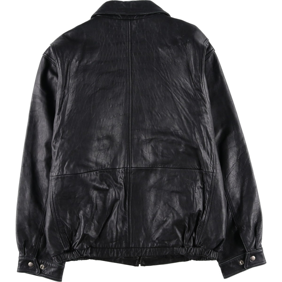 American Classics Padded Swing Top Leather Blouson, Men's Size L genuine leather black type Vintage Second Hand