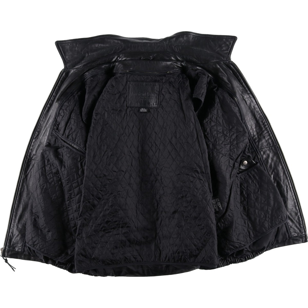 American Classics Padded Swing Top Leather Blouson, Men's Size L genuine leather black type Vintage Second Hand