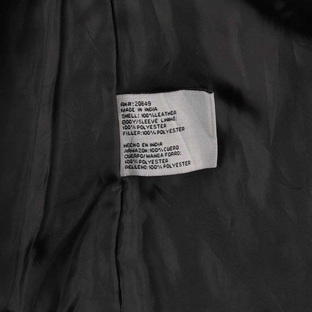 EXCELLED Swing Top Type Padded Leather Blouson, Men's Size L genuine leather black type Vintage Second Hand