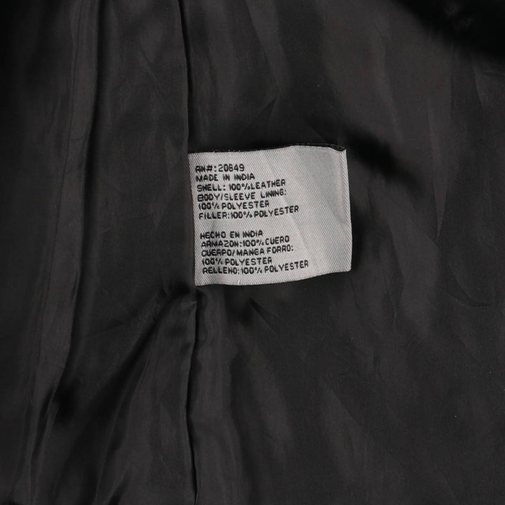 EXCELLED Swing Top Type Padded Leather Blouson, Men's Size L genuine leather black type Vintage Second Hand