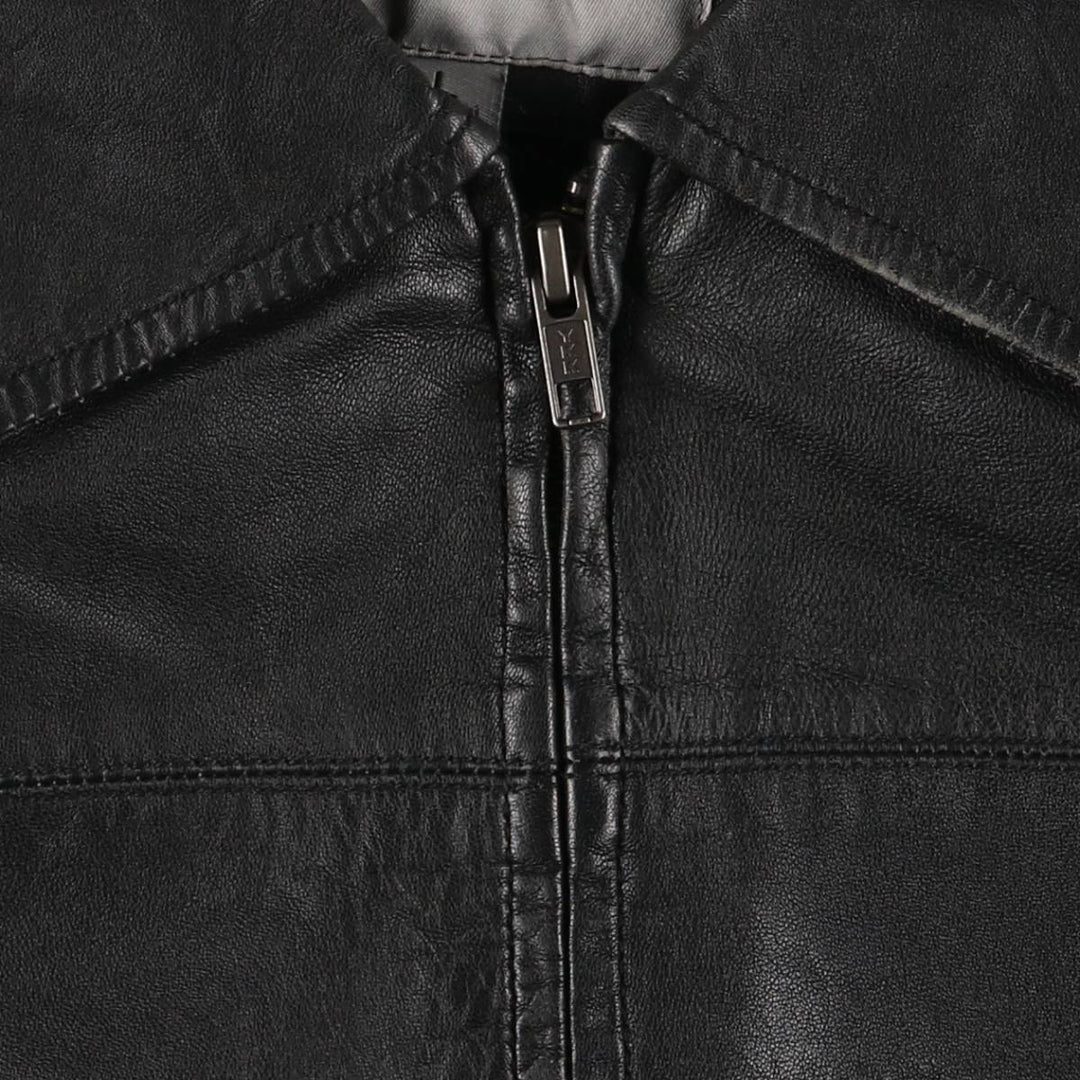 EXCELLED Swing Top Type Padded Leather Blouson, Men's Size L genuine leather black type Vintage Second Hand