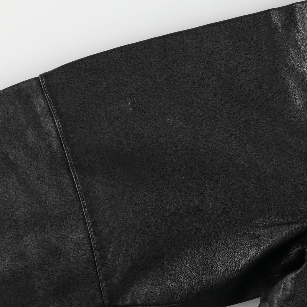 EXCELLED Swing Top Type Padded Leather Blouson, Men's Size L genuine leather black type Vintage Second Hand