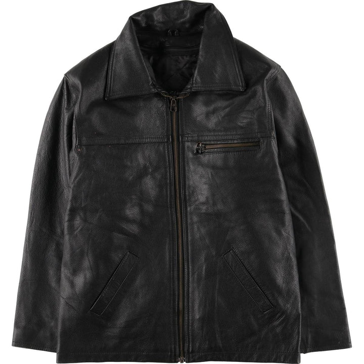 Skorex Padded Swing Top Leather Blouson, Men's Size L unclear black type Vintage Second Hand