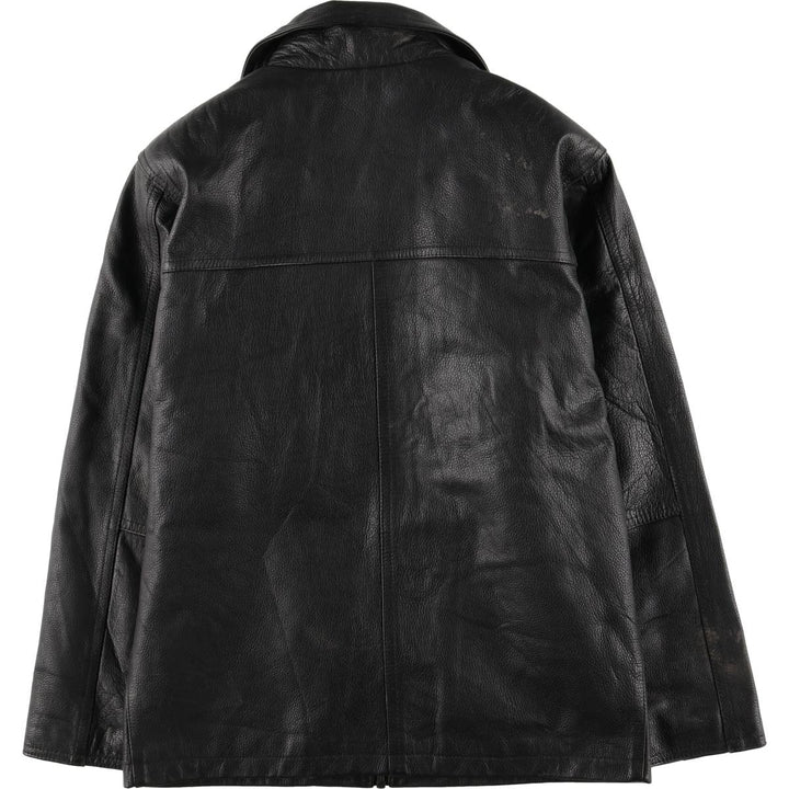 Skorex Padded Swing Top Leather Blouson, Men's Size L unclear black type Vintage Second Hand