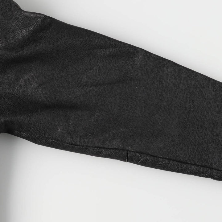 Skorex Padded Swing Top Leather Blouson, Men's Size L unclear black type Vintage Second Hand