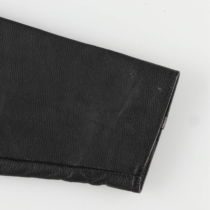 Skorex Padded Swing Top Leather Blouson, Men's Size L unclear black type Vintage Second Hand