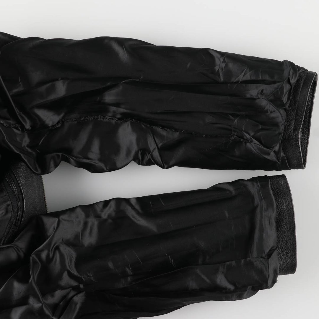 Skorex Padded Swing Top Leather Blouson, Men's Size L unclear black type Vintage Second Hand