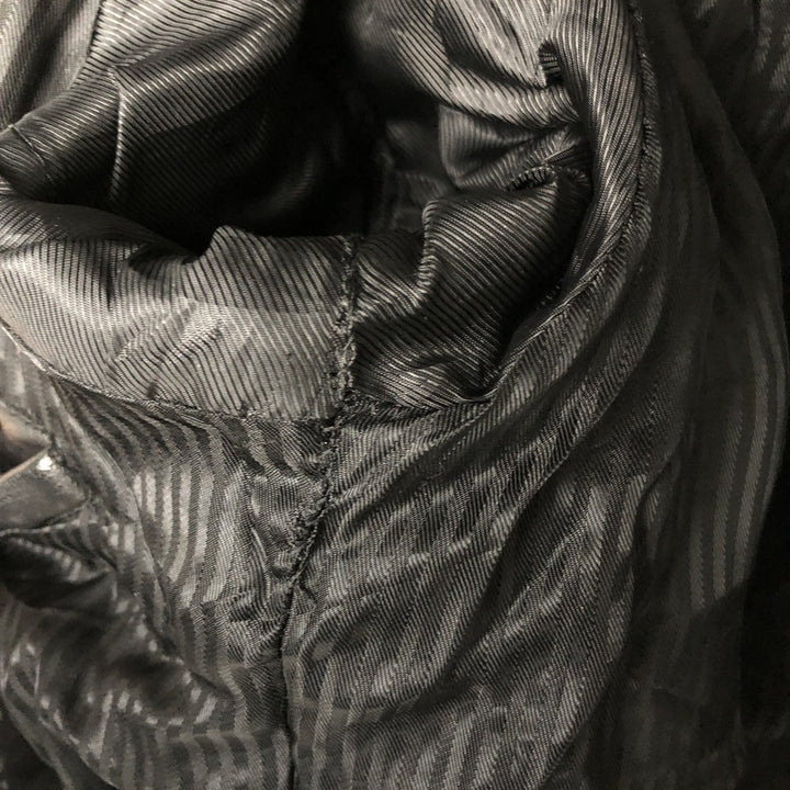 Boston Harbor Stand Collar Leather Blouson, Men's Size Small genuine leather black type Vintage Second Hand