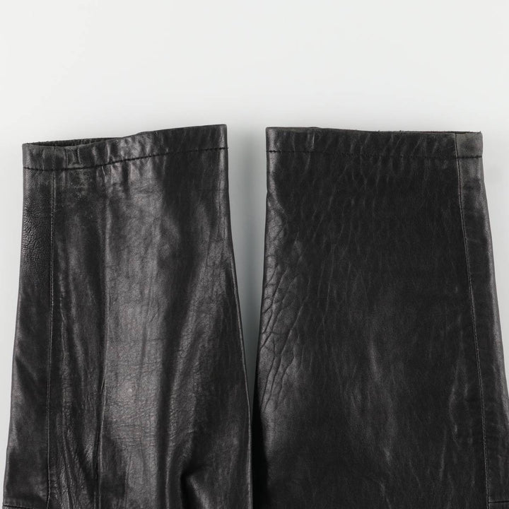 Tommy Hilfiger padded swing-top leather jacket, men's size XL genuine leather black type Vintage Second Hand