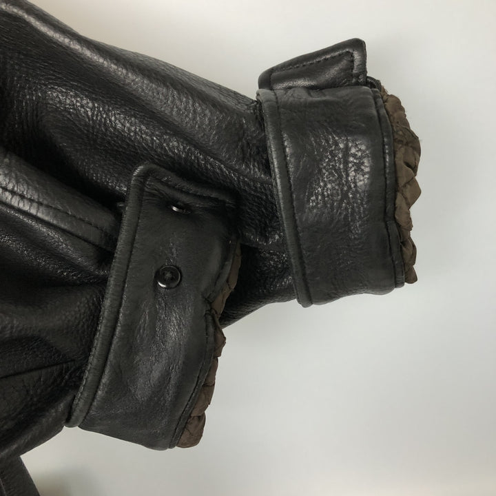 STRUCTURE Swing Top Leather Blouson, Men's Size M genuine leather black type Vintage Second Hand