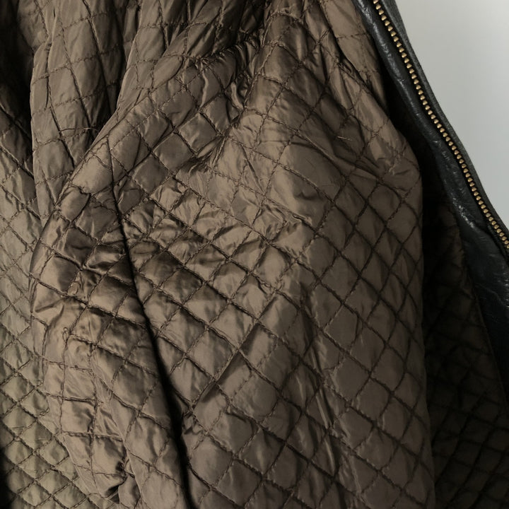 STRUCTURE Swing Top Leather Blouson, Men's Size M genuine leather black type Vintage Second Hand