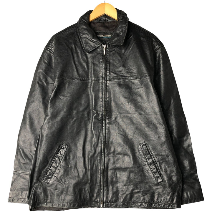MacLean Swing Top Leather Blouson, Men's Size L genuine leather black type Vintage Second Hand