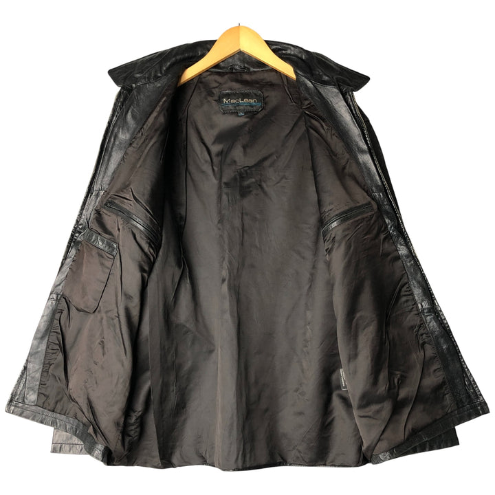 MacLean Swing Top Leather Blouson, Men's Size L genuine leather black type Vintage Second Hand
