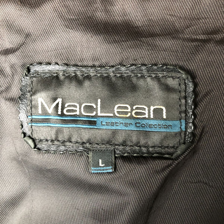 MacLean Swing Top Leather Blouson, Men's Size L genuine leather black type Vintage Second Hand