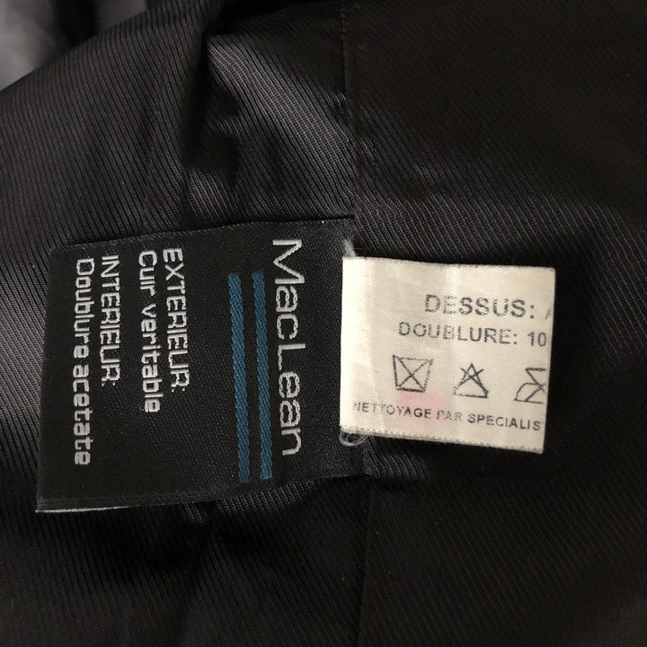 MacLean Swing Top Leather Blouson, Men's Size L genuine leather black type Vintage Second Hand