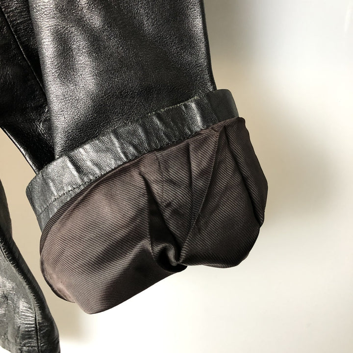 MacLean Swing Top Leather Blouson, Men's Size L genuine leather black type Vintage Second Hand