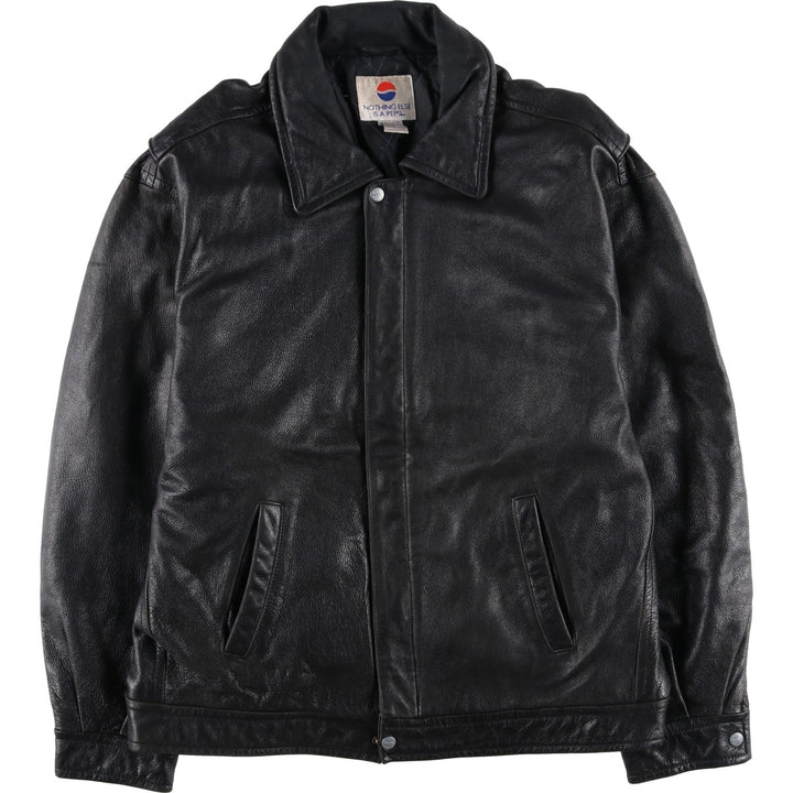 NOTHING ELSE IS A PEPSI Vintage Padded Leather Blouson, Men's Size L genuine leather black type Vintage Second Hand