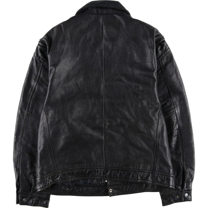 NOTHING ELSE IS A PEPSI Vintage Padded Leather Blouson, Men's Size L genuine leather black type Vintage Second Hand