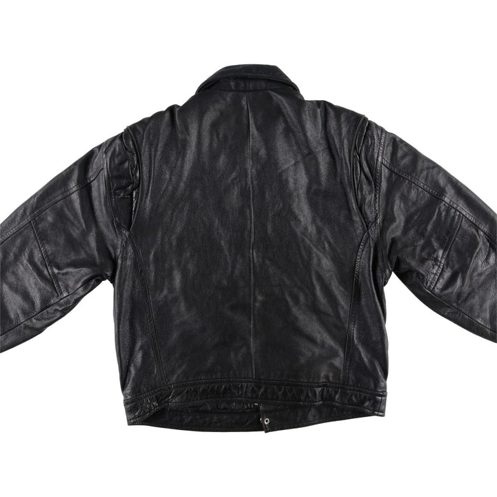 NOTHING ELSE IS A PEPSI Vintage Padded Leather Blouson, Men's Size L genuine leather black type Vintage Second Hand