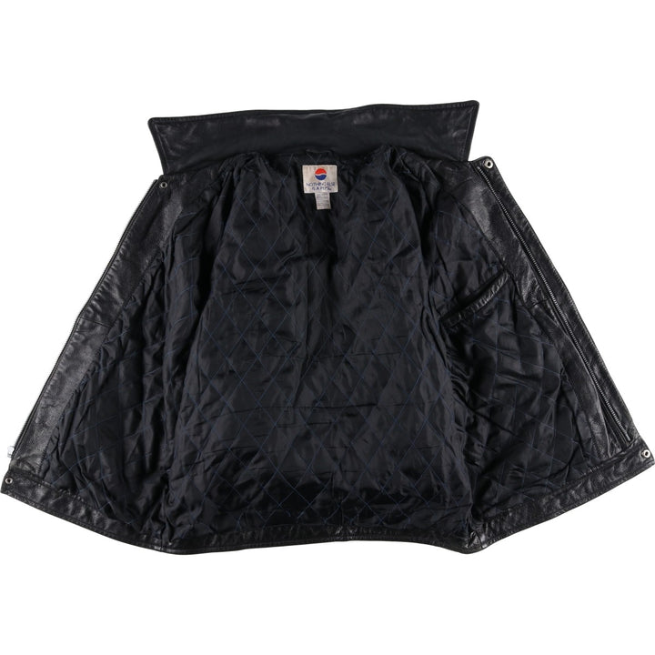 NOTHING ELSE IS A PEPSI Vintage Padded Leather Blouson, Men's Size L genuine leather black type Vintage Second Hand
