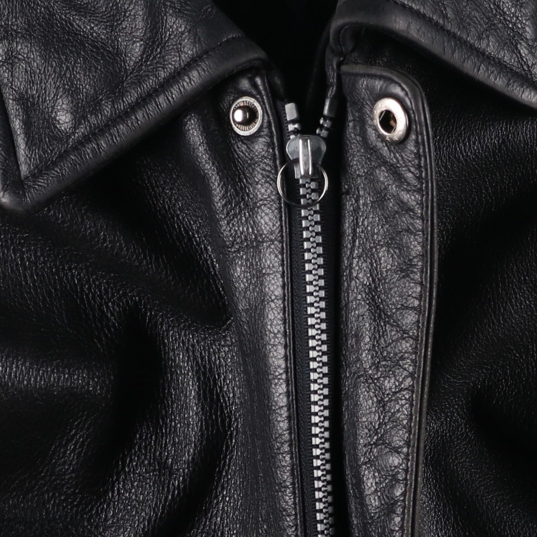 NOTHING ELSE IS A PEPSI Vintage Padded Leather Blouson, Men's Size L genuine leather black type Vintage Second Hand