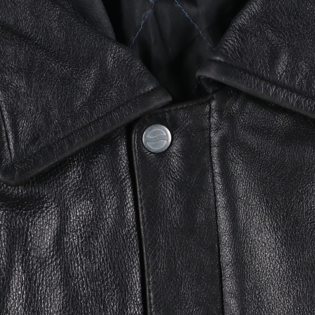 NOTHING ELSE IS A PEPSI Vintage Padded Leather Blouson, Men's Size L genuine leather black type Vintage Second Hand