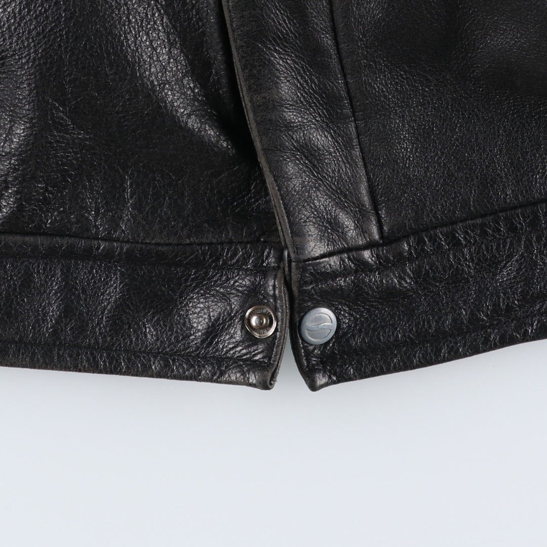 NOTHING ELSE IS A PEPSI Vintage Padded Leather Blouson, Men's Size L genuine leather black type Vintage Second Hand