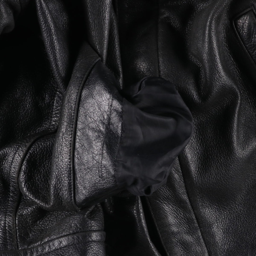 NOTHING ELSE IS A PEPSI Vintage Padded Leather Blouson, Men's Size L genuine leather black type Vintage Second Hand