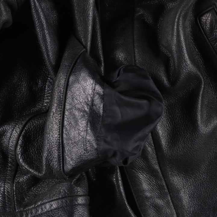 NOTHING ELSE IS A PEPSI Vintage Padded Leather Blouson, Men's Size L genuine leather black type Vintage Second Hand