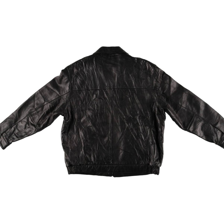 Dockers Swing Top Padded Leather Blouson, Men's XL genuine leather black type Vintage Second Hand