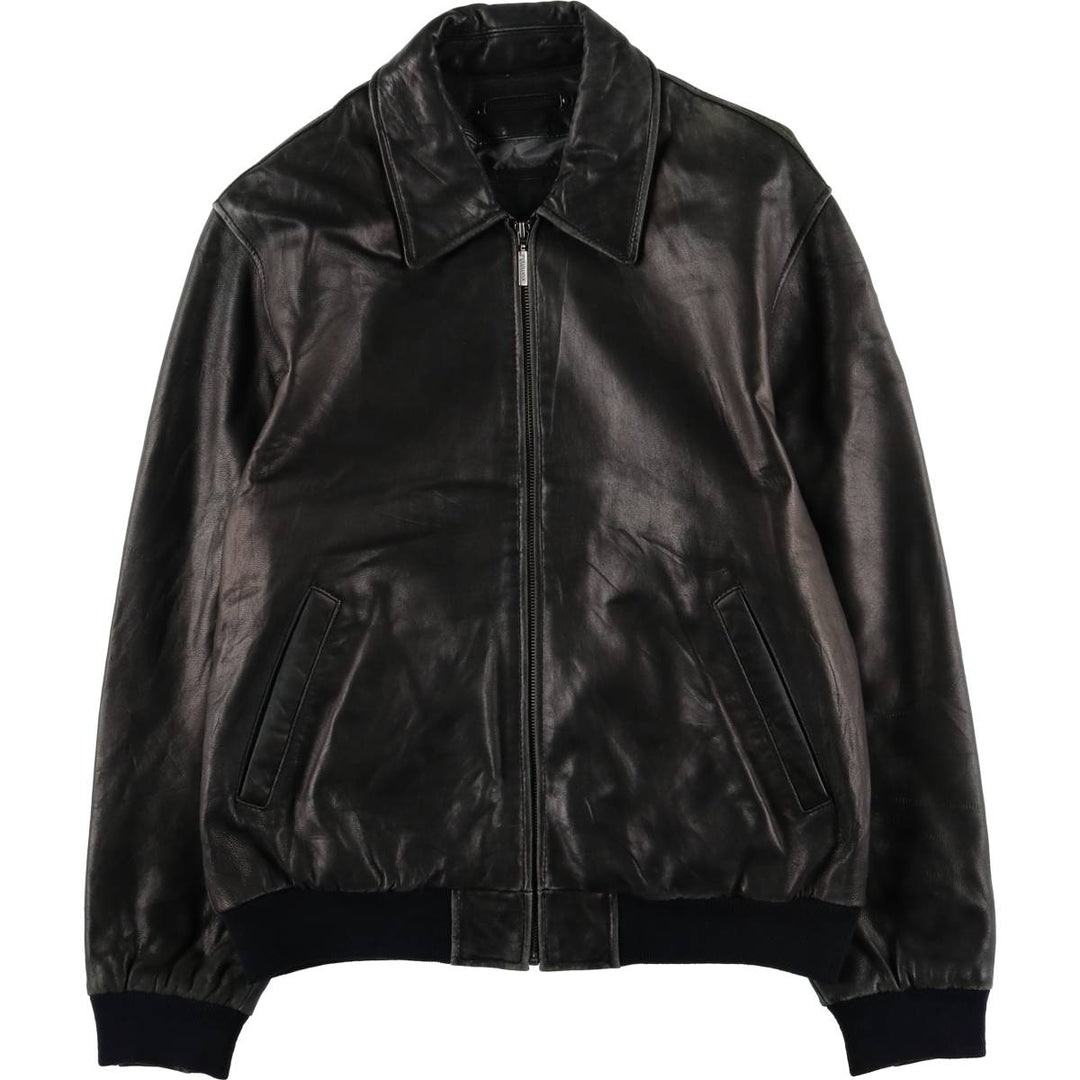 WERTHER Swing Top Leather Blouson, Men's Size XL genuine leather black type Vintage Second Hand