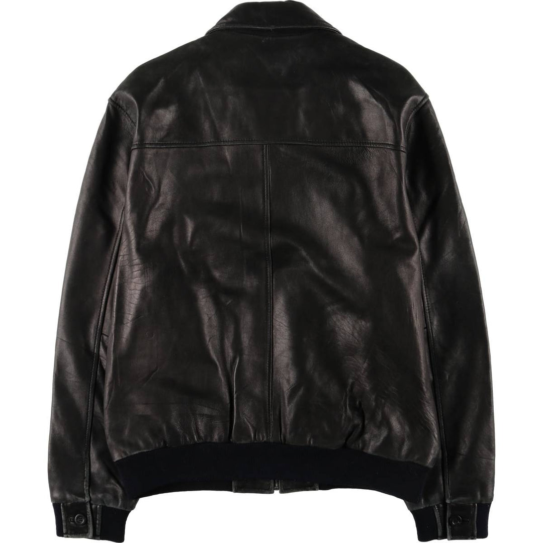 WERTHER Swing Top Leather Blouson, Men's Size XL genuine leather black type Vintage Second Hand