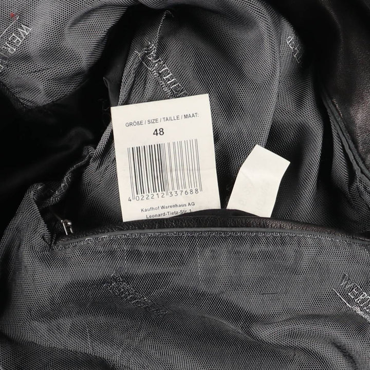 WERTHER Swing Top Leather Blouson, Men's Size XL genuine leather black type Vintage Second Hand