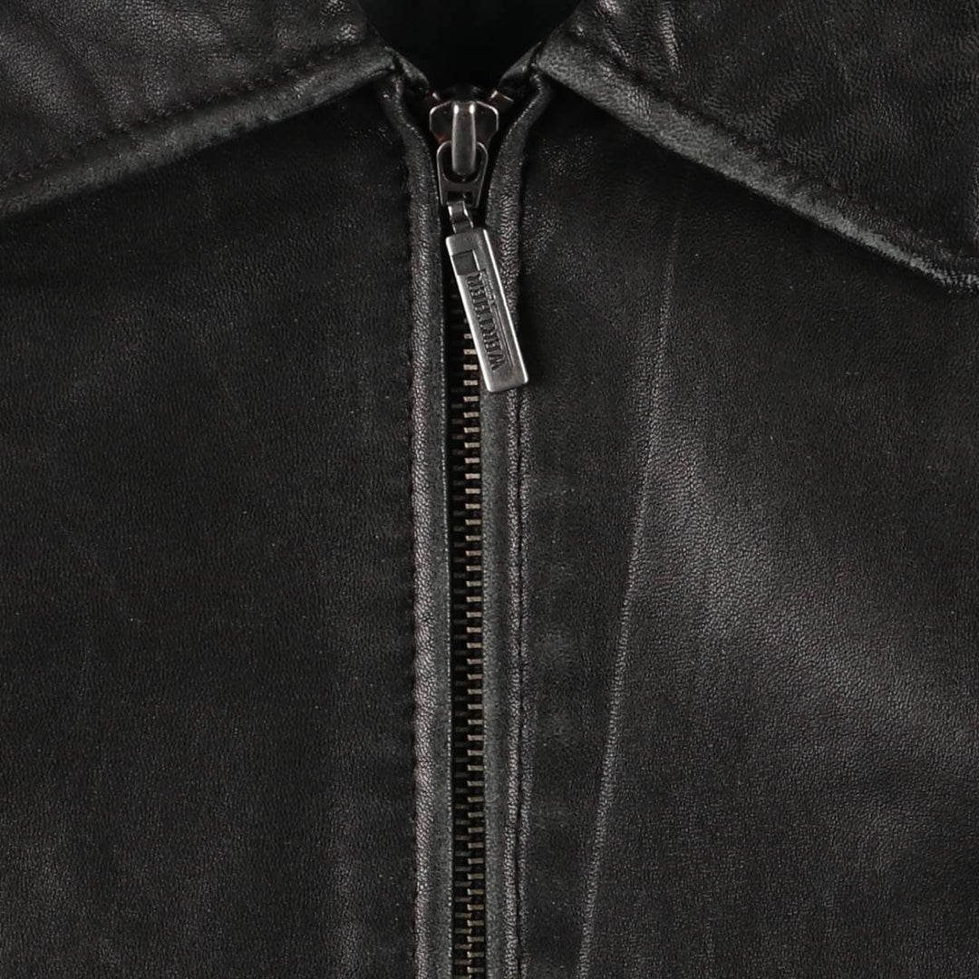 WERTHER Swing Top Leather Blouson, Men's Size XL genuine leather black type Vintage Second Hand